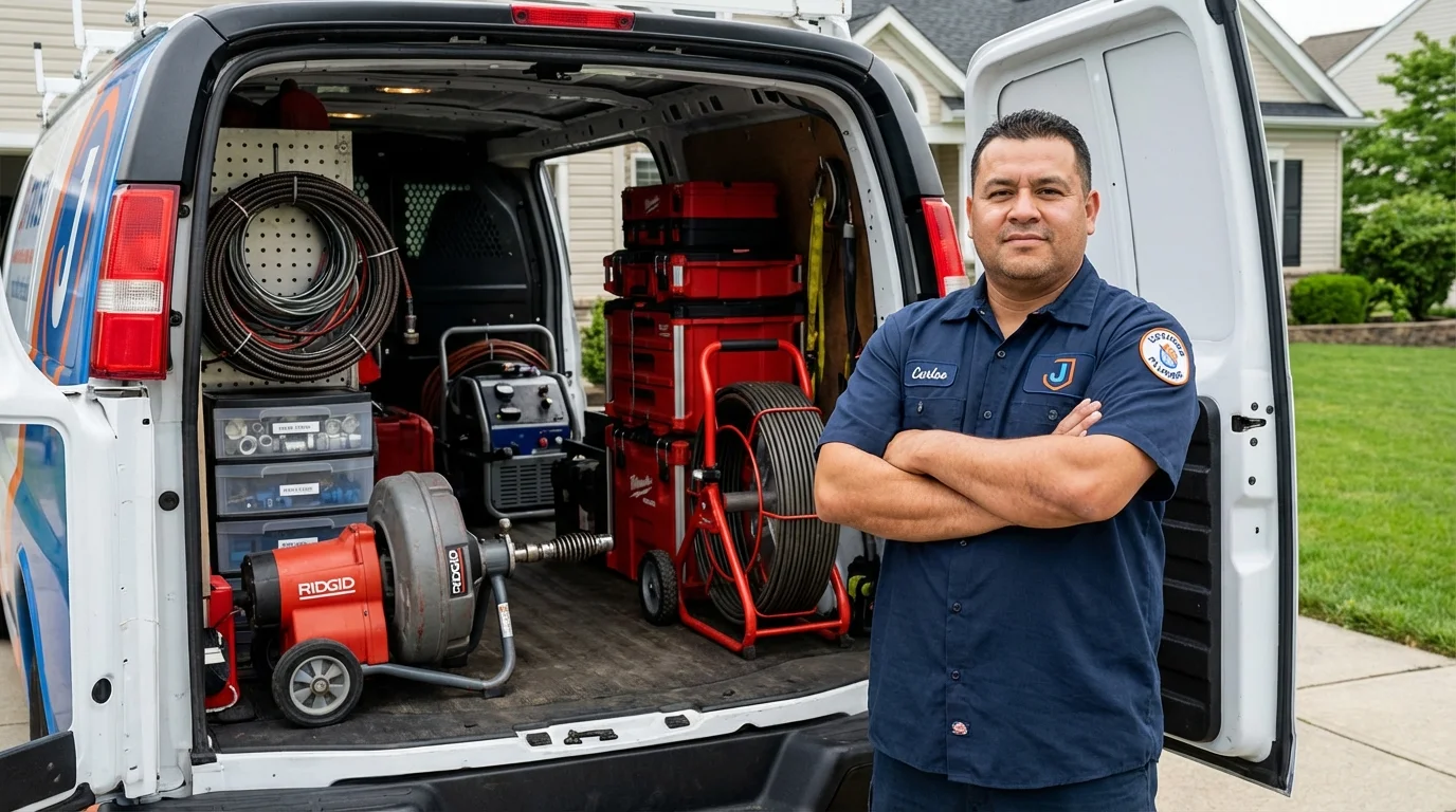 Professional drain cleaning equipment and Johns Plumbing LLC plumber in Hattiesburg