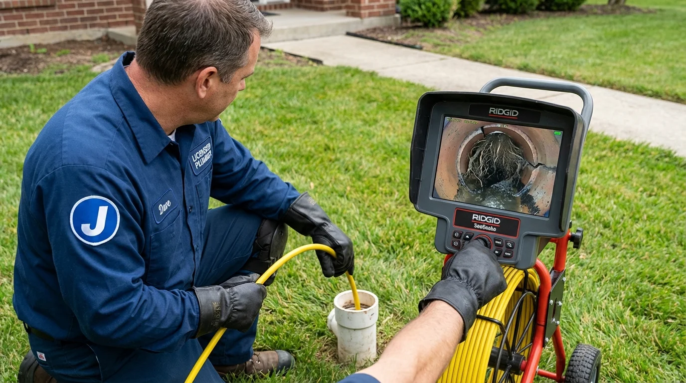 Sewer camera inspection being performed by Johns Plumbing LLC in Hattiesburg